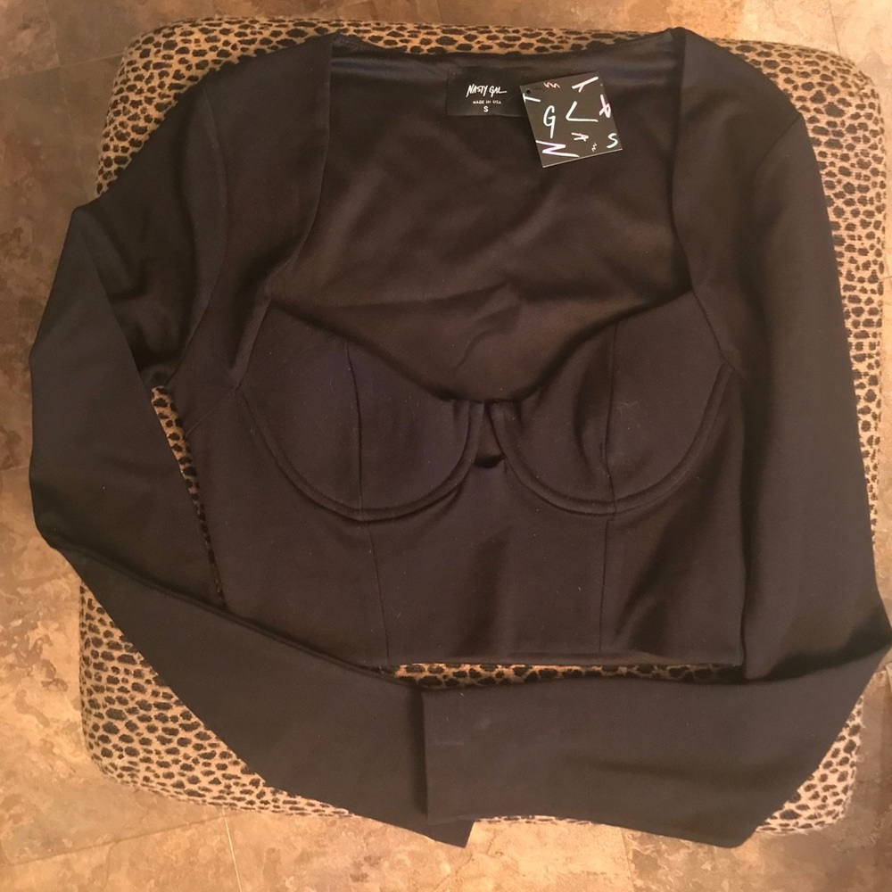 Nasty Gal Plunge  Underwire Crop Top NWT
